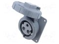 Connector: AC supply 3-phase; socket; IP&S; female; PIN: 3; angled AMPHENOL 2CMA166952R1000