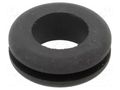 Grommet; Ømount.hole: 15mm; Øhole: 11mm; black; -40÷125°C; EPDM ESSENTRA ESS-10284803