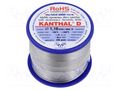 Resistance wire; 1.42Ω/m; -100÷1300°C; 0.25kg; Øout: 1.1mm; FeCrAl KANTHAL KANTHAL-D-1.10/250
