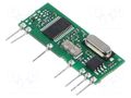 Module: RF; FM receiver; AM,OOK; 433.92MHz; -113dBm; 5VDC; 7.5mA AUREL RX-4MM5/FX