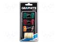 Acces.for drills; 12pcs; Kit: brushes GRAPHITE 55H080