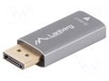 Adapter; DisplayPort plug,HDMI socket; silver; aluminium LANBERG AD-DP-HD-03