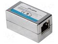RJ 45 coupler; silver; Cat: 6; RJ45 socket,both sides LANBERG AD-RJ45-RJ45-OS6