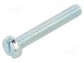 Screw; M2.5x16; 0.45; Head: cheese head; slotted; 0.6mm; steel; zinc BOSSARD B2.5X16/BN330