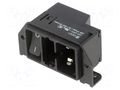 Connector: AC supply; socket; male; 10A; C14 (E); DD21; IEC 60320 SCHURTER DD21.0111.1111