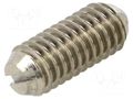 Ball latch; stainless steel; Thread: M6; 14mm; F1: 11N; F2: 18N ELESA+GANTER GN615-M6-KN
