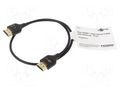 Cable; HDMI plug,both sides; HDCP 2.2,HDMI 2.0,slim; 0.5m; black GOOBAY GOOBAY-75292