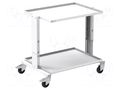 Trolley; ESD; W: 900mm; D: 625mm; steel; grey (bright); 10kΩ÷100MΩ RT WORK ESD-CART01