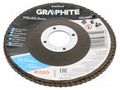 Flap grinding wheels; Ø: 115mm; Øhole: 22.2mm; Granularity: 120 GRAPHITE 55H985