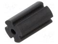 Spacer sleeve; LED; Øout: 3mm; ØLED: 3mm; L: 5mm; black; UL94V-0; PVC BIVAR ELM7-5MM