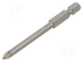Screwdriver bit; PlusMinus PZ-type; PZ1/SL; Overall len: 70mm FELO FL03110110