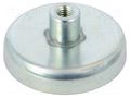 Magnet: permanent; hard ferrite; 180N; Ø: 47mm; H: 20.5mm; steel ELESA+GANTER GN50.2-HF-47-9-M6