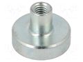 Magnet: permanent; samarium, cobalt; 60N; Ø: 16mm; H: 11.5mm; steel ELESA+GANTER GN50.2SC-16-4.5-M4