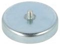 Magnet: permanent; hard ferrite; 280N; Ø: 57mm; H: 10.5mm; steel ELESA+GANTER GN50.3-HF-57-M6