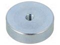 Magnet: permanent; neodymium; 75N; Ø: 16mm; H: 4.5mm; steel ELESA+GANTER GN50.5-ND-16