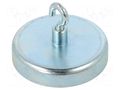 Magnet: permanent; hard ferrite; 220N; 50mm; with hook ELESA+GANTER GN50.6-HF-50-A