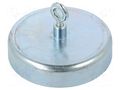 Magnet: permanent; hard ferrite; 350N; 63mm; with eyelet ELESA+GANTER GN50.6-HF-63-B