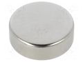 Magnet: permanent; neodymium; 37N; Ø: 15mm; H: 5mm ELESA+GANTER GN55.2-ND-15-5