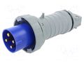 Connector: AC supply 3-phase; plug; male; 63A; 250VAC; 250V; IP&S AMPHENOL 2CMA166790R1000