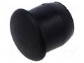 Stopper; H: 9mm; push-in; Flange dia: 12mm; black; Ømount.hole: 10mm ESSENTRA ESS-10060612
