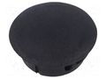 Stopper; H: 6mm; push-in,snap-fastener; Flange dia: 13mm; black ESSENTRA ESS-10163009
