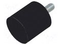Vibroisolation foot; Ø: 40mm; Thread len: 23mm; steel; H: 40mm ELESA+GANTER EG-418136