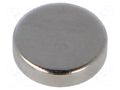 Magnet: permanent; neodymium; 7N; Ø: 8mm; H: 2mm ELESA+GANTER GN55.2-ND-8-2