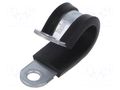 Fixing clamp; ØBundle : 8mm; W: 20mm; steel; Cover material: EPDM KALE CC-D1-08X20-W1EPDM