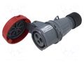 Connector: AC supply 3-phase; plug; female; 16A; 415V; IP&S; IP67 AMPHENOL 2CMA101120R1000