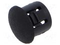 Stopper; H: 7.9mm; push-in,snap-fastener; Flange dia: 9.5mm; black ESSENTRA ESS-10112151