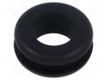 Grommet; Ømount.hole: 18mm; Øhole: 12mm; black; -40÷125°C; EPDM ESSENTRA ESS-10284865