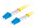 Fiber patch cord; LC/UPC,both sides; 5m; Optical fiber: 9/125um LANBERG FO-LULUSD11-0050YE