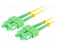Fiber patch cord; SC/APC,both sides; 10m; 9/125um; LSZH; green LANBERG FO-SASASD11-0100YE