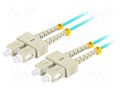Fiber patch cord; OM3; SC/UPC,both sides; 2m; LSZH; turquoise LANBERG FO-SUSUMD31-0020TQ
