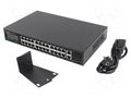 Switch Ethernet; IEC C14,RJ45 socket x26; Gigabit Ethernet LANBERG RSFE-24P-2C-360