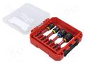 Kit: screwdriver bits; plastic cassette; impact; 6-angles socket Milwaukee MW-4932492445