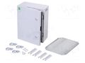 Enclosure: wall mounting; X: 300mm; Y: 400mm; Z: 165mm; ABS; grey ELEKTRO-PLAST NASIELSK EPN-2761-00