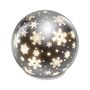 LED Christmas glass bauble – snowflakes,12 cm, 3x AA, indoor, warm white, timer, EMOS DCLW28 8592920122068