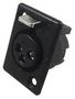 SOCKET, XLR, PANEL, BLACK, 3POLE 710-0300