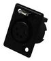 SOCKET, XLR, PANEL, BLACK, 4POLE 710-0400