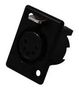 SOCKET, XLR, PANEL, BLACK, 5POLE 710-0500