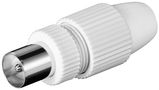 Coaxial Quick Plug with Clamp Fixing - coaxial quick plug made of plastic 11942