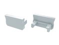 Led profilio aklė A balta, be skylės 12-0011-01