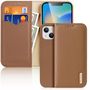 Dux Ducis Hivo Leather Flip Cover Genuine Leather Wallet for Cards and Documents iPhone 14 Plus Brown, Dux Ducis 6934913033005 6934913033005
