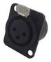 SOCKET, XLR, PANEL, 3POLE NC3FD-L-B-1