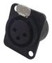 SOCKET, XLR, PANEL, 3POLE NC3FD-L-B-1