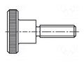 Screw; M5x30; 0.8; Head: knurled,cheese head; steel; zinc; DIN 464 BOSSARD B5X30/BN1452