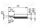 Tip; hoof; 3mm; for  soldering iron,for soldering station ERSA ERSA-0832TDLF