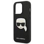 Karl Lagerfeld Saffiano Karl&#39;s Head Patch Case for iPhone 14 Pro - Black, Karl Lagerfeld 3666339077051 3666339077051