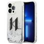 Karl Lagerfeld Liquid Glitter Big KL case for iPhone 14 Pro - silver, Karl Lagerfeld 3666339085704 3666339085704